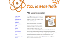 Desktop Screenshot of coolsciencefacts.com